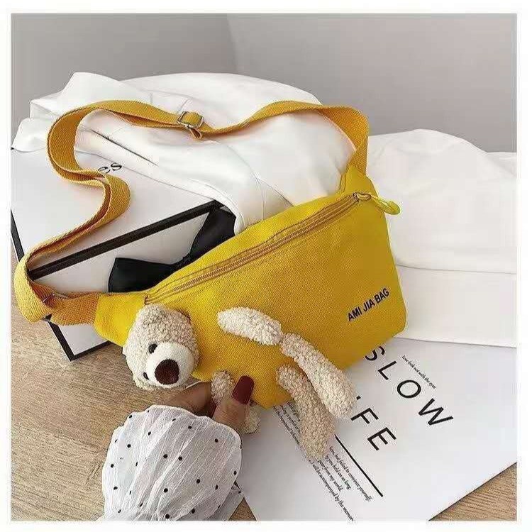 Túi Đeo Chéo Ngực Nhỏ Vải Canvas Mới Cho Bé Trai Bé Gái
