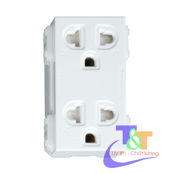 Ổ cắm đơn, đôi có màn che WEV1081SW, WEV1582SW  Panasonic