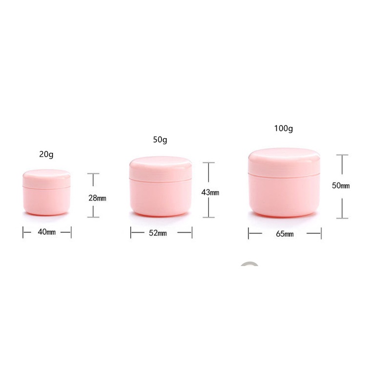 Hũ  PASTEL chiết mỹ phẩm loại XỊN 10g 20g 30g 50g 100g nhiều màu - Hũ nhựa đựng kem body du lịch.