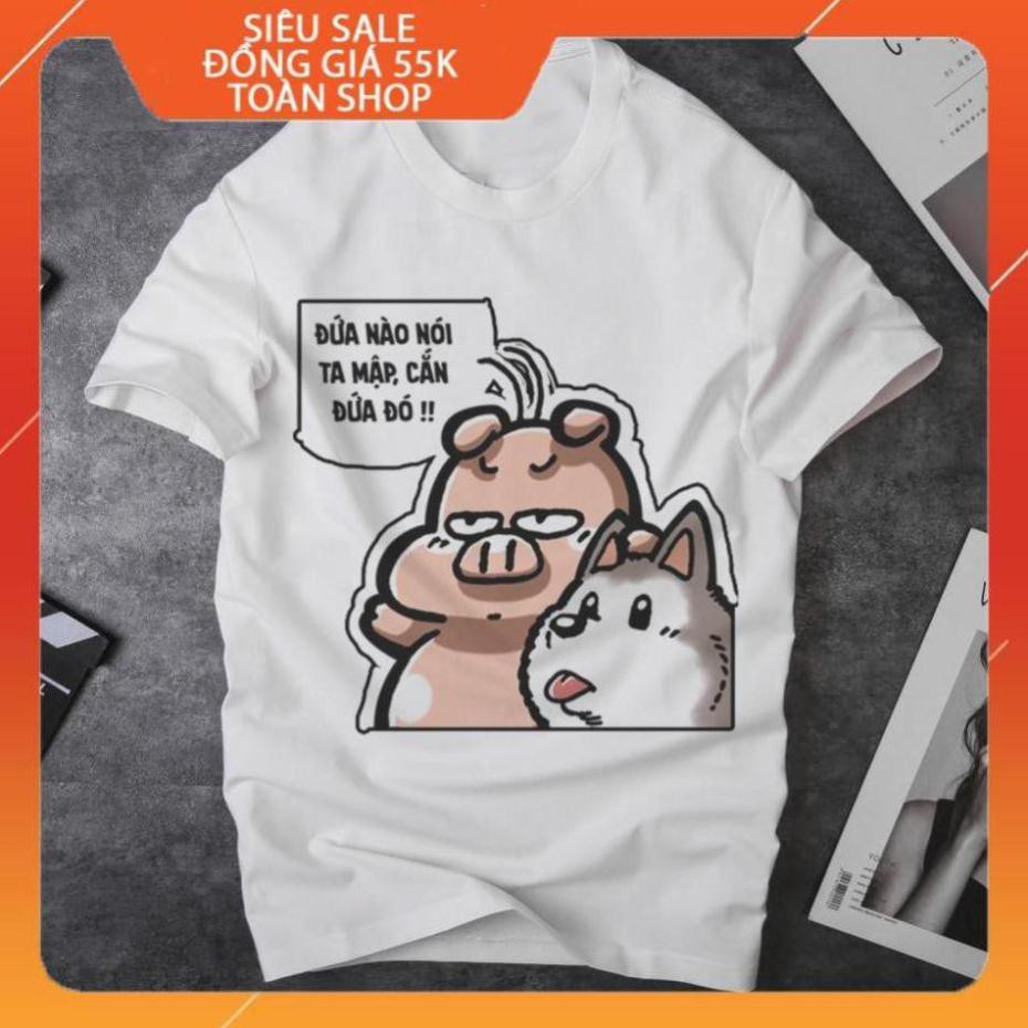 [ĐỒNG GIÁ 65K TOÀN SHOP] Áo thun nam nữ in heo mập, heo bựa, gia đình ngộ