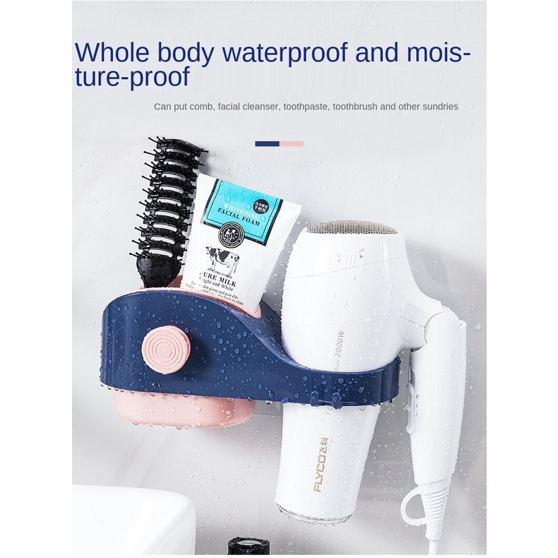 Giá Treo Máy Sấy Tóc Không Cần Khoan Tiện Dụng Cho Phòng Tắm