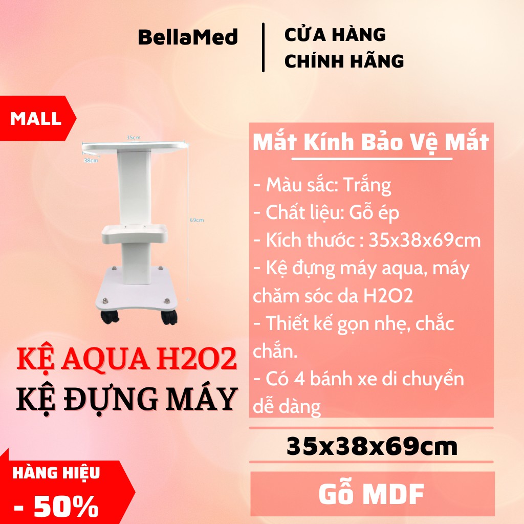 Kệ aqua để máy spa, để các máy để bản như máy laser, triệt lông, máy 5 in 1 bằng gỗ MDF