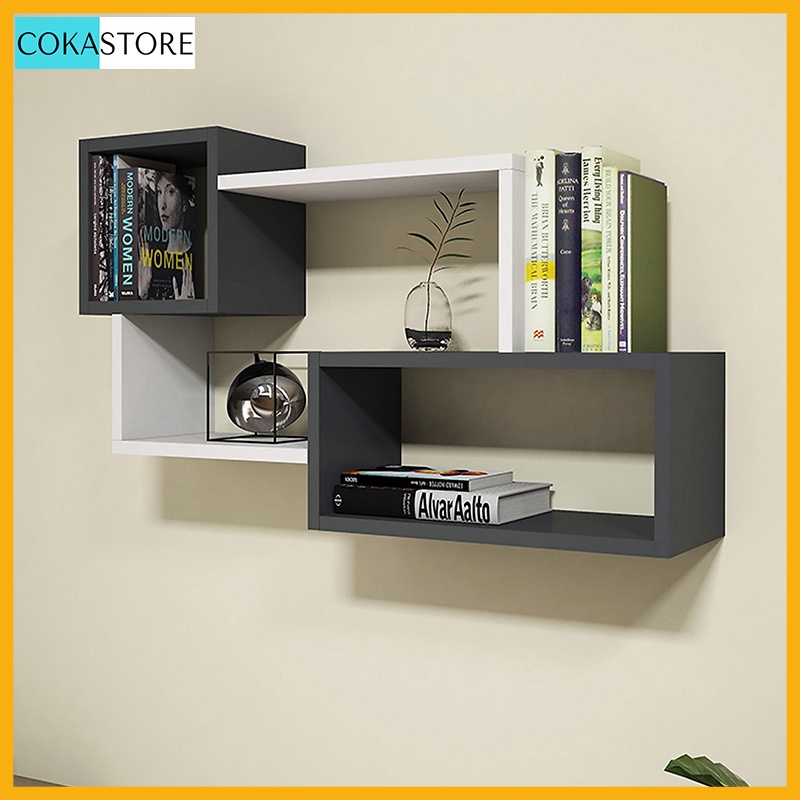 Kệ Gỗ Trang Trí Treo Tường Đơn Giản Để Sách, Khung Ảnh, Đồ Dùng Trang Trí Cho Phòng Khách, Phòng Ngủ, Phòng Làm Việc