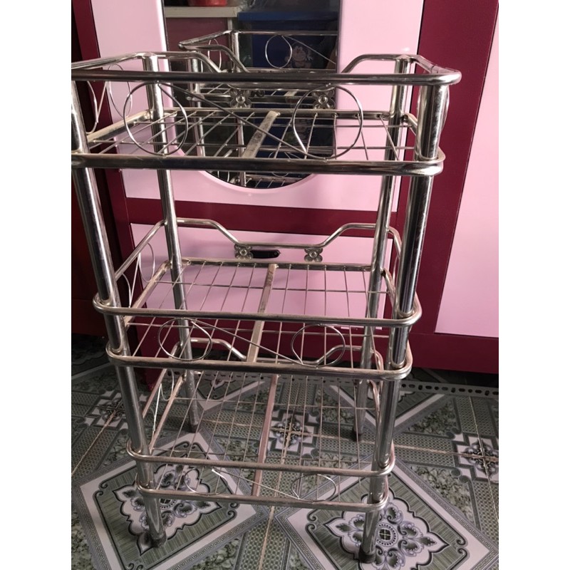 Kệ chén 3 tầng inox 201