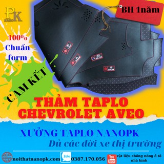 Thảm chống nóng taplo xe aveo nhung mịn 3 lớp, chuản form
