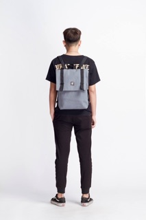 [Cao cấp] Balo Nắp Gập Phối Màu Đơn Giản Thời Trang Vải Canvas Cao Cấp STUDENT BACKPACK - Chống Nước Tote Talk