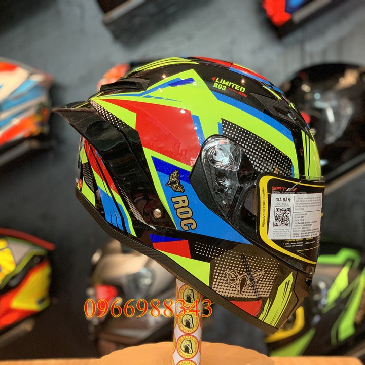 (GIÁ HỦY DIỆT ) Mũ ROC 03 + kính 7 màu