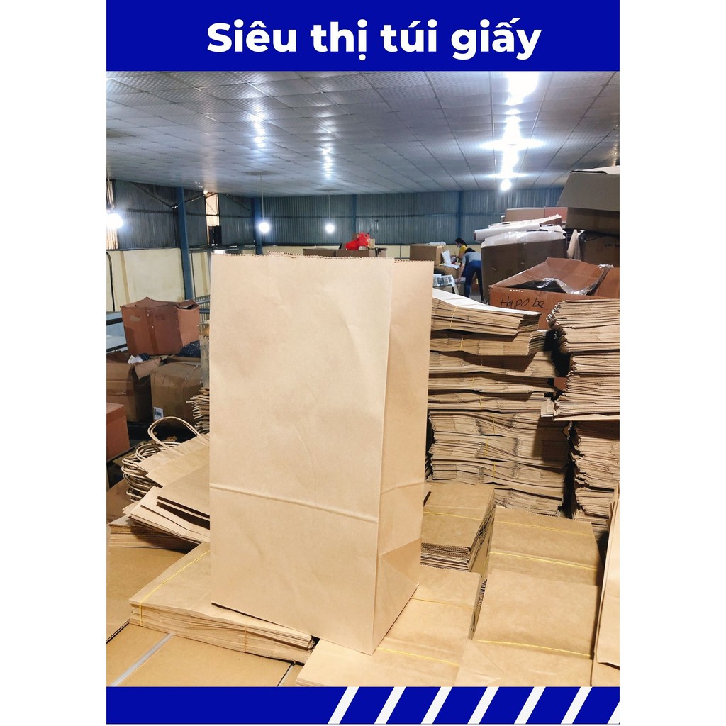 [SET 10 CHIẾC] TÚI GIẤY KRAFT S5: 21.5x15x41.5 KHÔNG QUAI ( ẢNH THẬT)