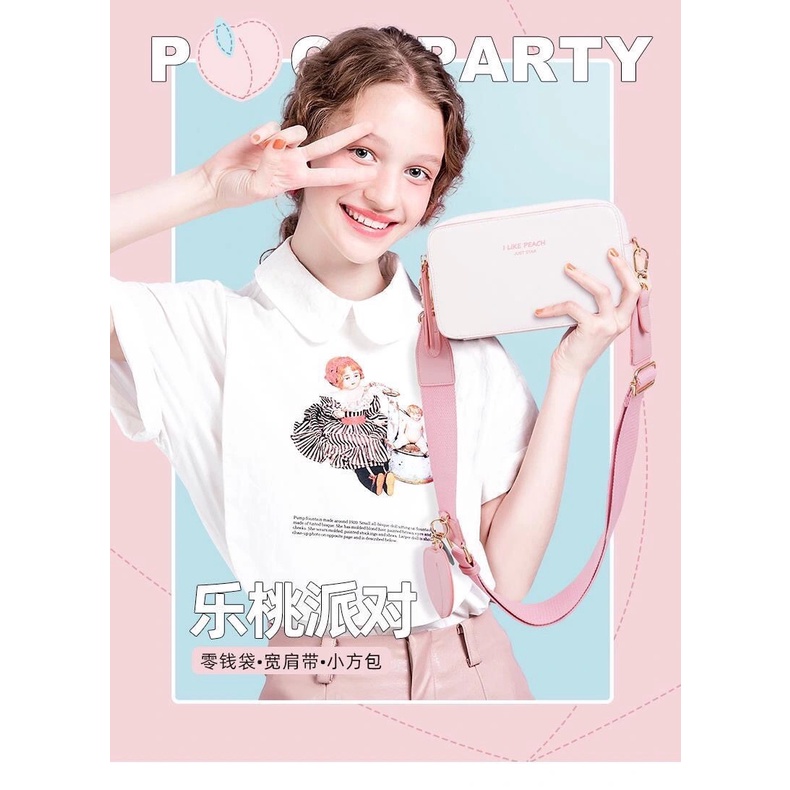 Túi Nhỏ Đeo Chéo Túi Máy Ảnh Băng Thông Rộng Dễ Thương Mùa Hè