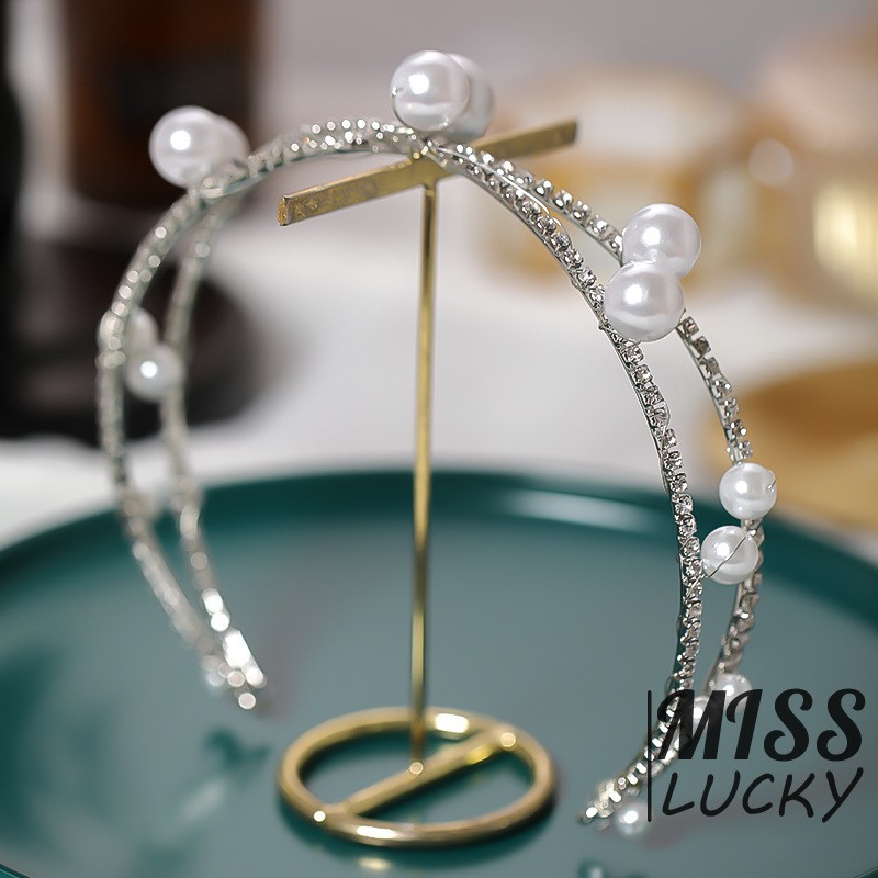 Cài tóc đính đá ngọc trai giả thời trang cho nữ