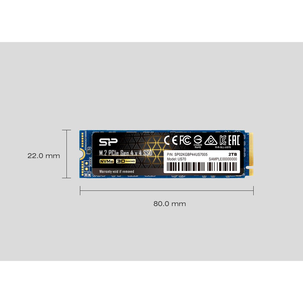 Silicon Power PCIe Gen4x4 M.2 2280 SSDUS70 – 1800TBW