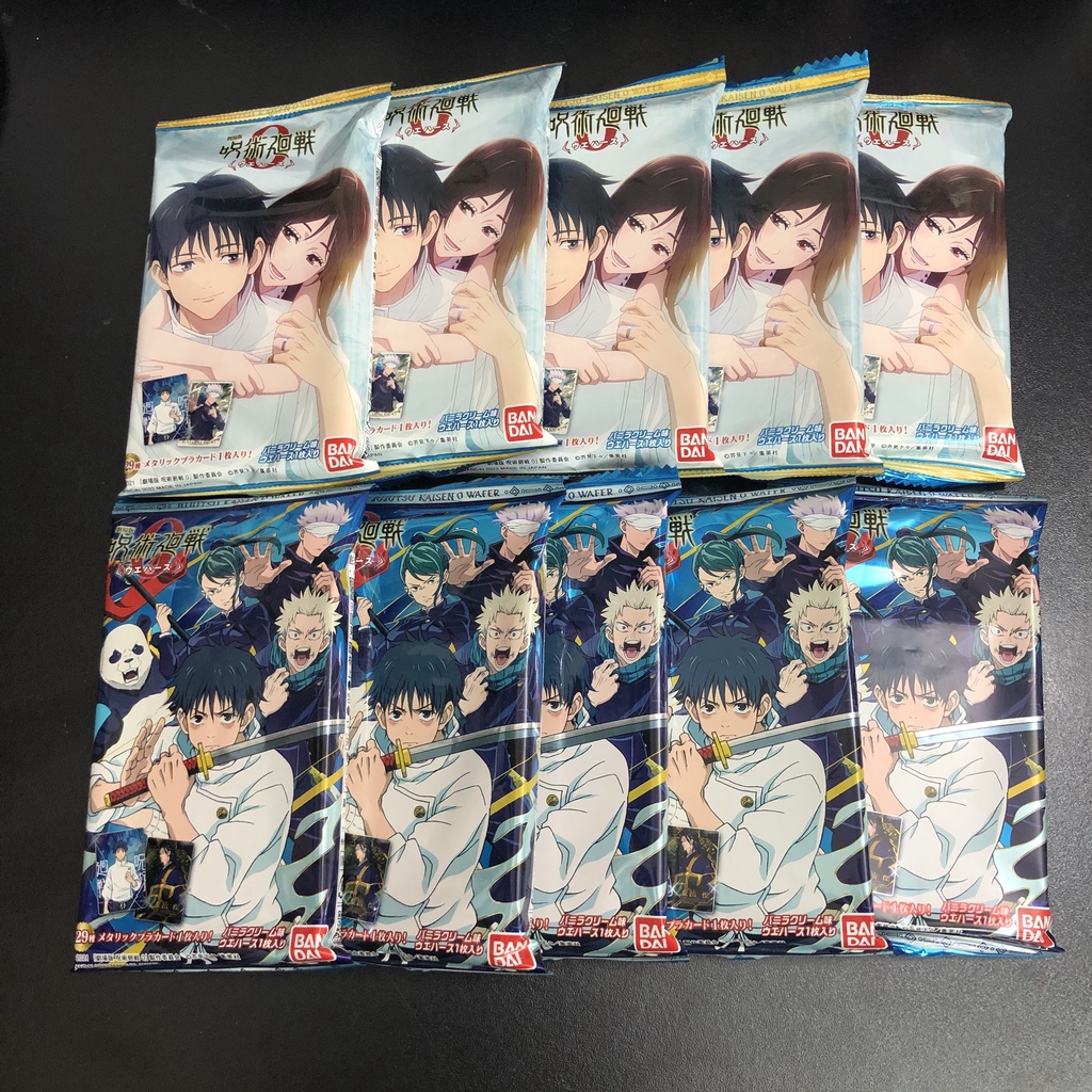 Pack Wafer Card kèm bánh random Thẻ Nhân Phẩm Jujutsu Kaisen Vol.0
