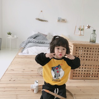 Áo nỉ hoạ tiết cho bé (sẵn hàng, ảnh thật)
