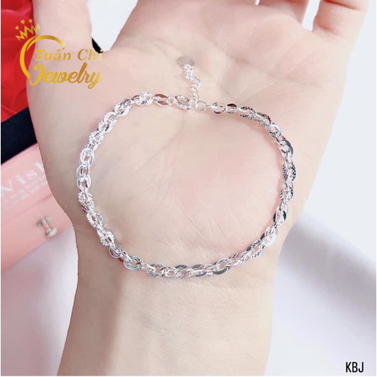 Lắc Tay Bạc  FREESHIP Vòng Tay Bạc Nữ Dây Xoắn Long Lanh, Bạc Chuẩn Sáng Bóng
