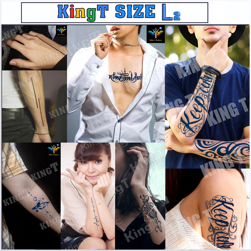 【KingT - HÌNH LẺ SIZE L2 】Hình xăm dán tạm thời 15 ngày Size L(10 X 15cm) Chống thấm nước - Như THẬT Không Thể Phân Biệt