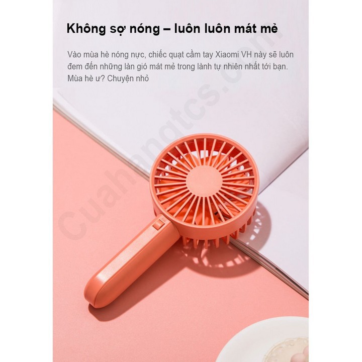 Quạt cầm tay mini Qualitell ZS6001 pin sạc 1800ma Xiaomi VH 3 cấp độ, tiện dụng mẫu mới - Minh Tín Shop