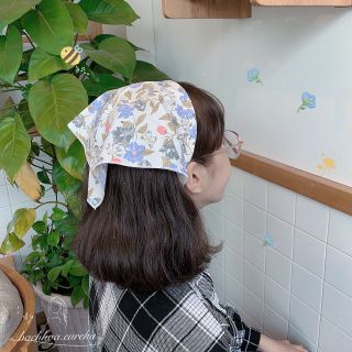 Cột tóc Triangle Turban hoa/ Bandana