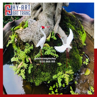 Cò Nhựa 9k / 2 con - Phụ kiện trang trí tiểu cảnh hồ cá, bể cá, hòn non bộ, sân vườn