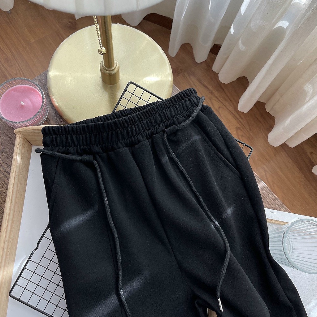 Quần jogger ống rộng  unisex Bó Chun  basic track pants nam nữ oversize