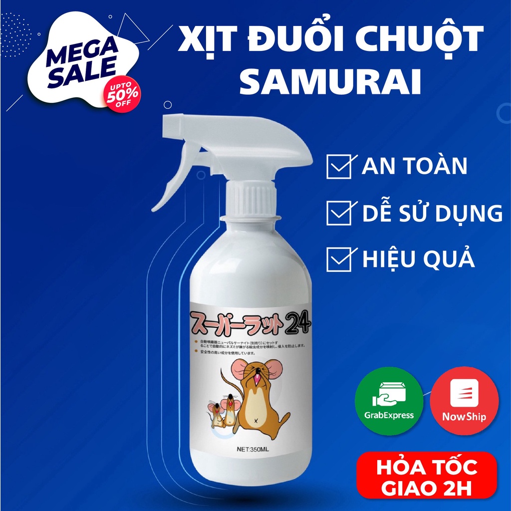 Dung dịch Xịt Đuổi Chuột SAMURAI CARE dùng cho trên ô tô và gia đình