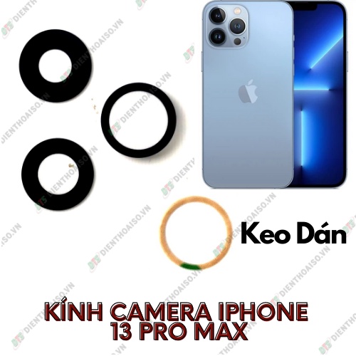 Kính camera i.phone 13 pro max kèm keo dán