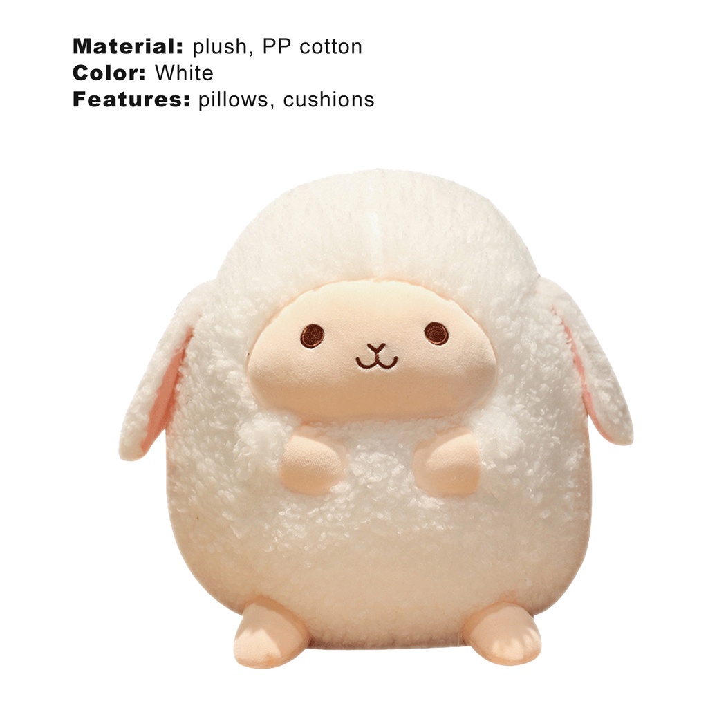 Đồ chơi nhồi bông Hình Chú Cừu Trắng Hoạt Hình Đáng Yêu