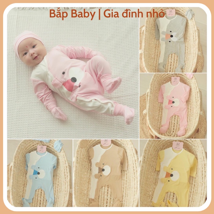 Body dài tay cho bé LITTLE LOVE bộ áo liền quần cho bé họa tiết hoạt hình dễ thương