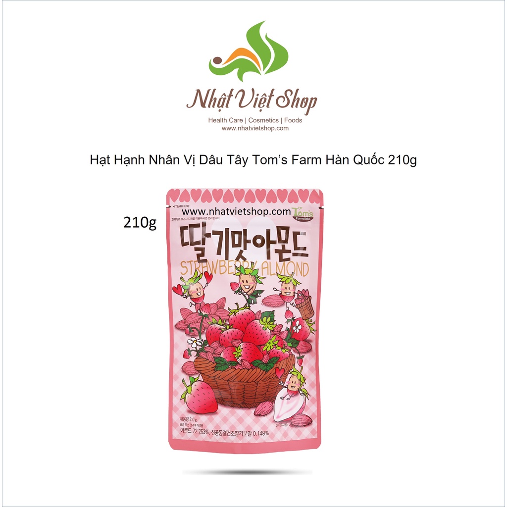 Hạt Hạnh Nhân Tẩm Vị Tom's Farm Hàn Quốc