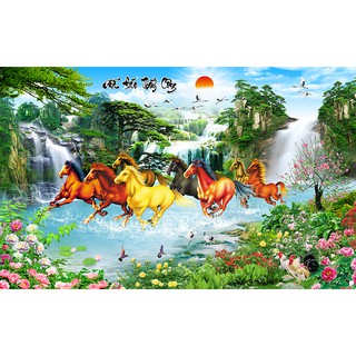 Tranh dán tường   VTC phong Thủy mã đáo thành công UD0258