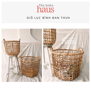 Giỏ đựng đồ lục bình đan thưa thắt nút TBH02