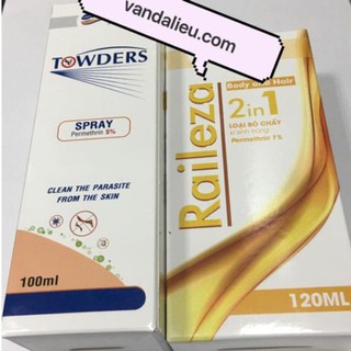 Combo ghẻ. raileza+towders spray 100ml
