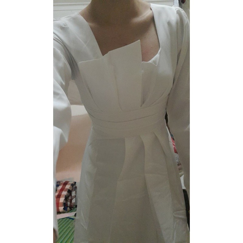 Đầm nữ đầm dự tiệc tay dài nhún ngực🎈HÌNH THẬT️🎈 đầm nữ dáng xoè tiểu thư chất vải Umi | BigBuy360 - bigbuy360.vn