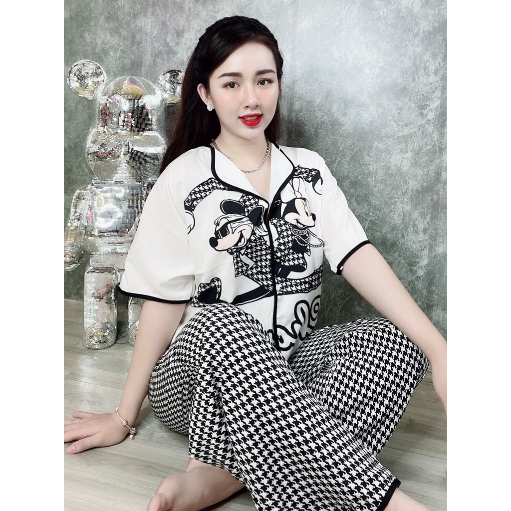 ĐỒ BỘ LỤA TAY CÁNH DƠI HÌNH MICKEY