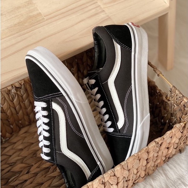 Giày Sneaker Nam, Giày Vans [REAL] Old Skool Black White cho nam nữ