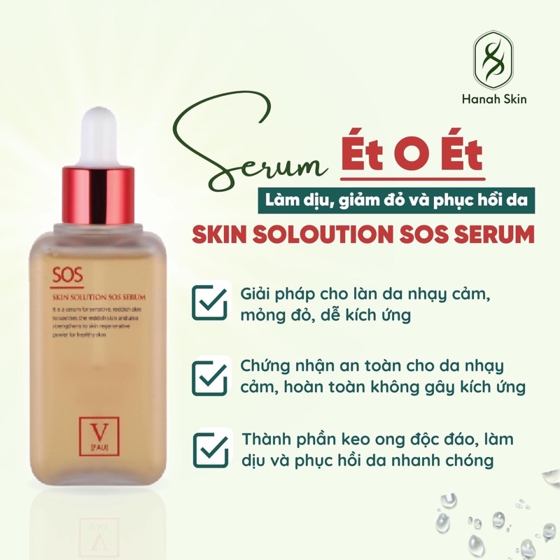 Serum làm dịu, giảm đỏ và phục hồi da FAU SOS Serum 100ml – HANAH SKIN