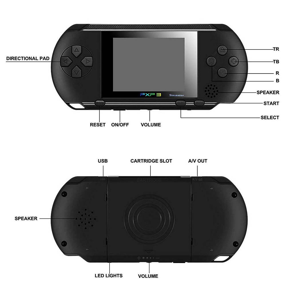 Máy chơi game Pxp 3 16 Bit 150 + trò chơi cầm tay cho bé