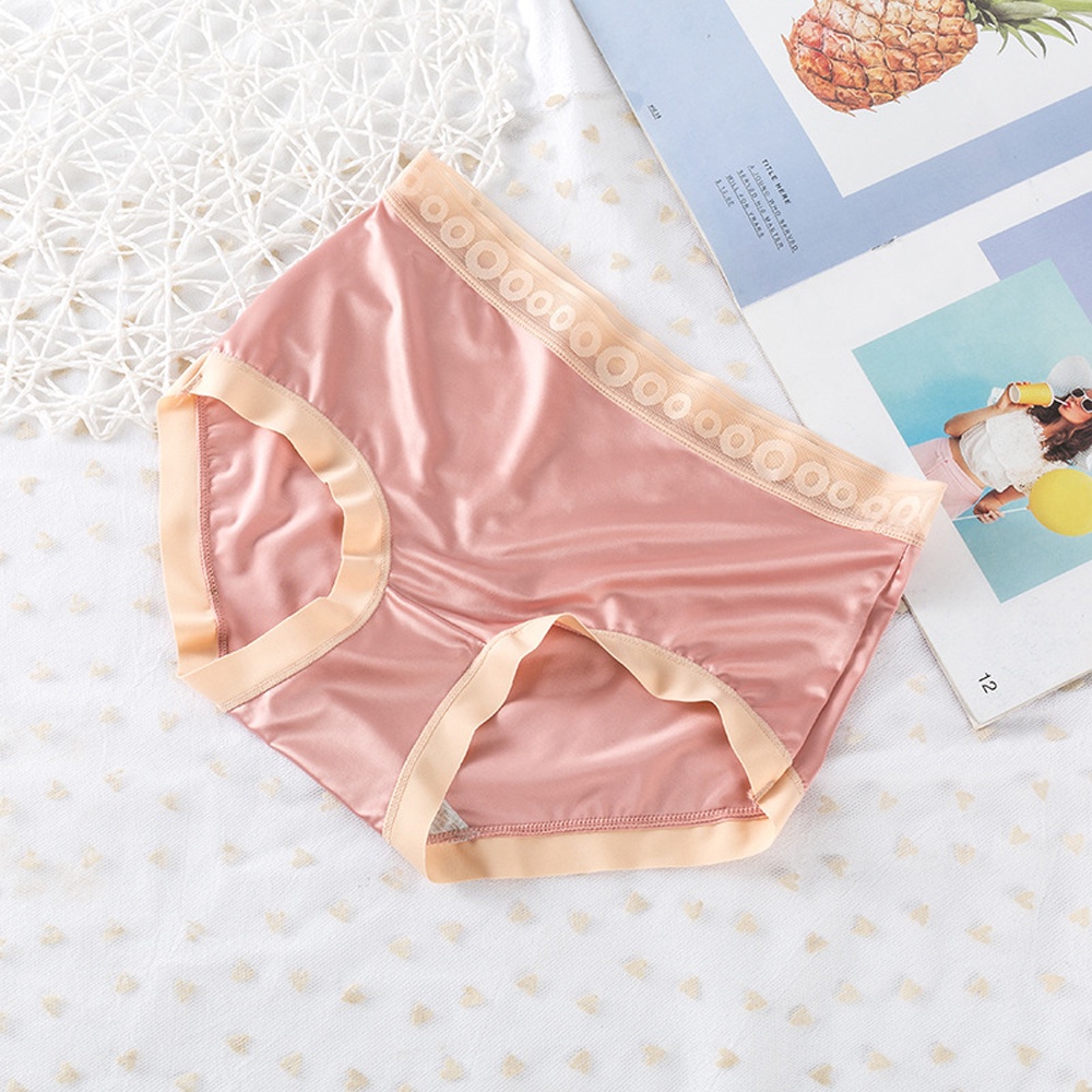 Bộ 2 Quần Lót Lụa Satin Không Đường May Màu Trơn Thời Trang Quyến Rũ Cho Nữ | BigBuy360 - bigbuy360.vn