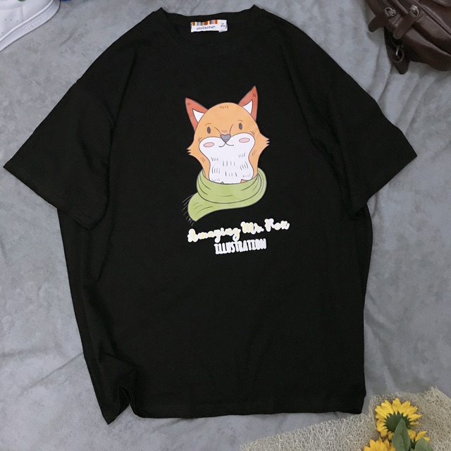 [ẢNH &amp; VIDEO THẬT] Áo thun tay lỡ unisex fom rộng freesize nam nữ fox. .