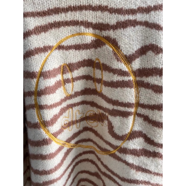 Áo Cadigan Drew House Hồng Nâu- Drew House Sketch Mascot Squiggle Cardigan Olive/Ivory/ Áo len Drew