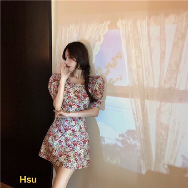 Váy hoa nơ lưng HSB876