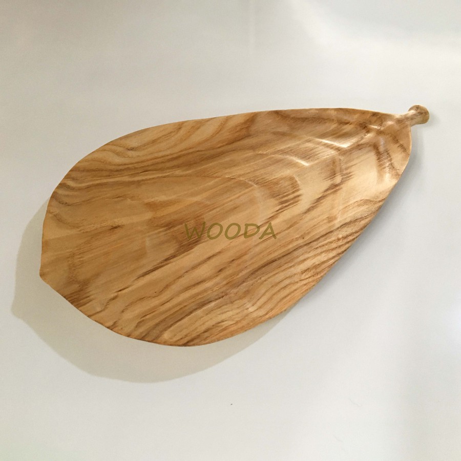 Khay Hình Chiếc Lá Bàng - Khay Gỗ Tự Nhiên Decor Độc Đáo