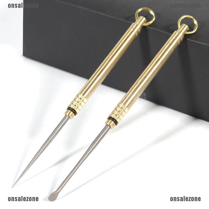 Tăm xỉa răng/Đồ lấy ráy tay bằng hợp kim titanium tiện dụng khi đi cắm trại EDC