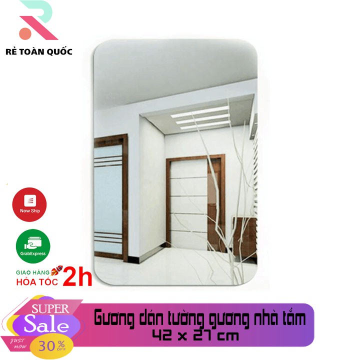 [HOT DEAL GIẢM GIÁ SỐC] Gương dán tường gương nhà tắm phòng khách 3D siêu rõ nét kích thước 42 x 27cm HOT