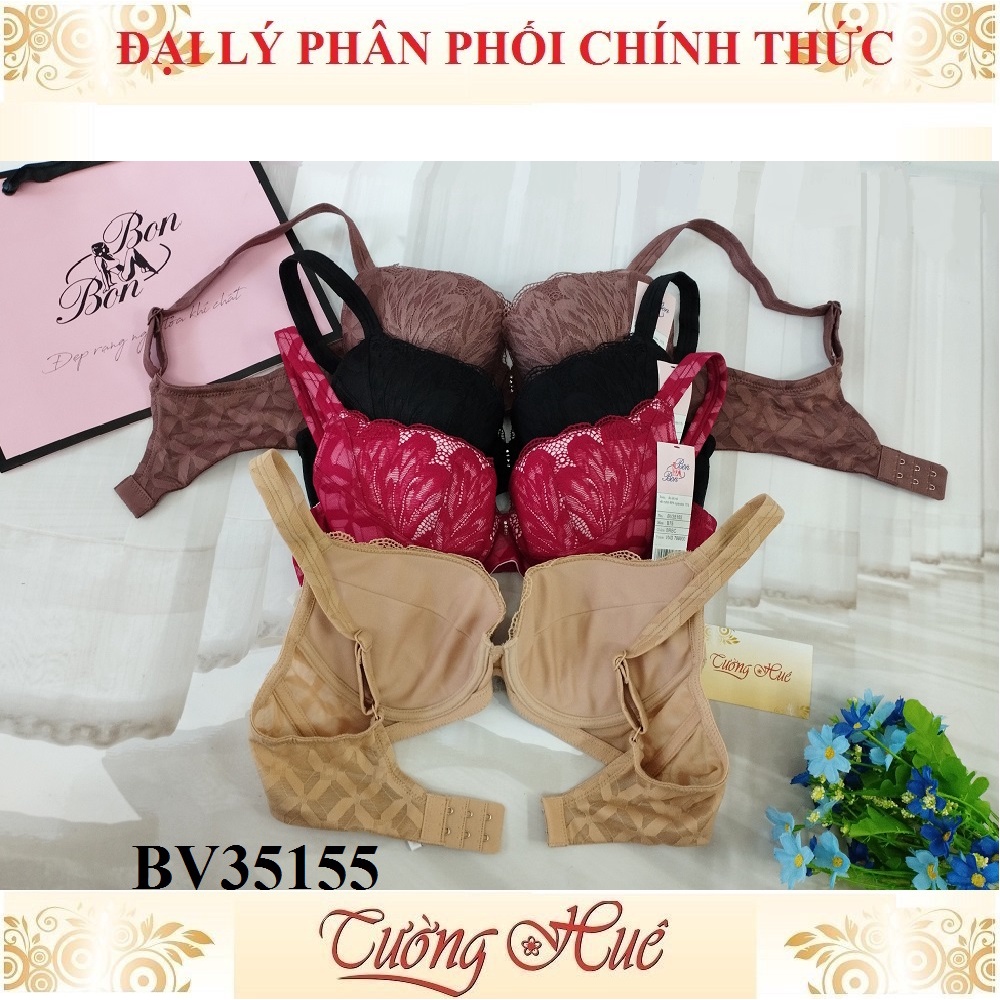 Áo lót nữ Bon Bon BV35155 ren thêu vừa lưng chữ U