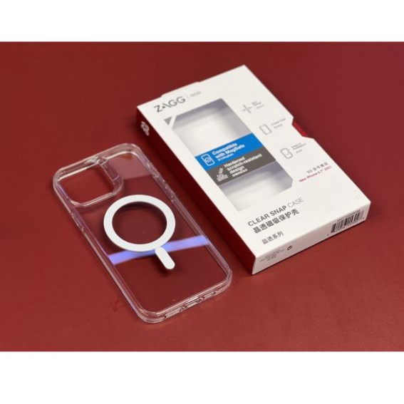 Ốp lưng trong suốt chống sốc Zagg Clear Snap hỗ trợ sạc không dây iphone 13/13 pro.13 Pro max