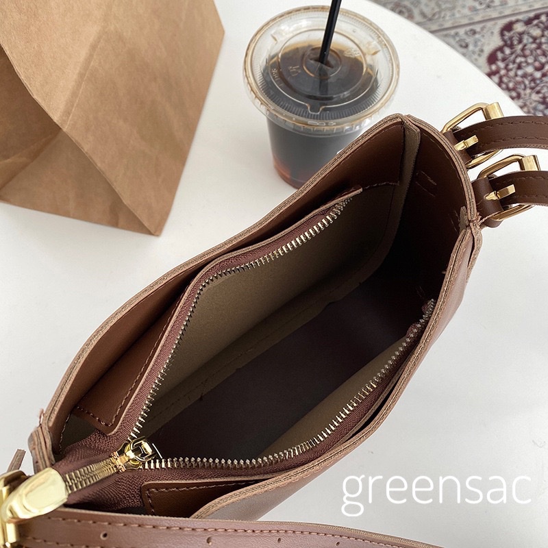 Túi Đeo Chéo Nữ Da Pu Màu Đen, Nâu Thời Trang Hàn Quốc Mới - Mã T066