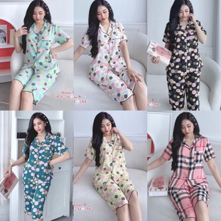 🌿bigsize lửng pijama 60-75kg lụa cao cấp, đồ sau sinh, đồ bộ mặc nhà size to🌿