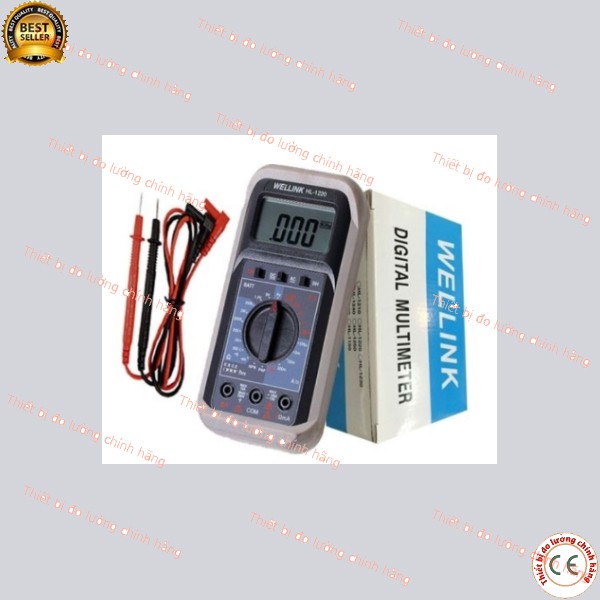 Wellink HL-1220 đồng hồ vạn năng số HL1220 đo điện áp AC/DCV, dòng điện AC/DCA, điện trở, tần số, diot, thông mạch, hFE