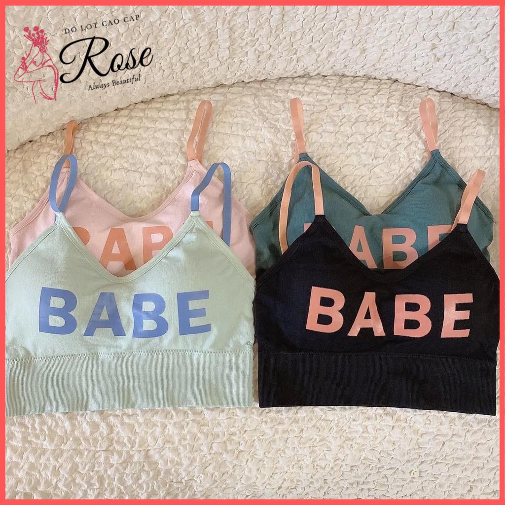 Áo Lót Nữ Áo Bra Cotton Khoét Hở Lưng Nâng Ngực BABE Mẫu Mới Siêu Hot Rose A665