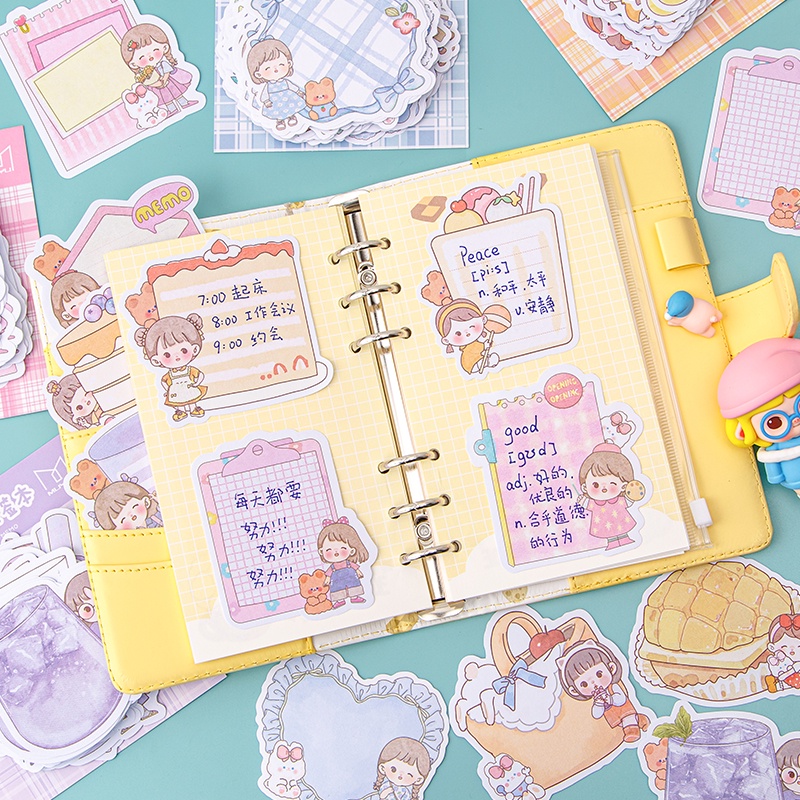 Set 100 Giấy Ghi Chú Họa Tiết Hoạt Hình Sáng Tạo Dễ Thương